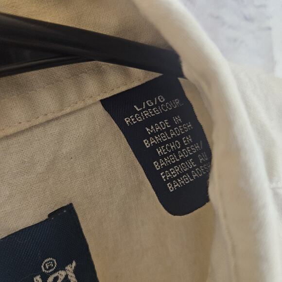 Vintage Wrangler Shirt Mens Large Pearl Snap Brushpopper Aztec Western Ivory - Picture 8 of 9